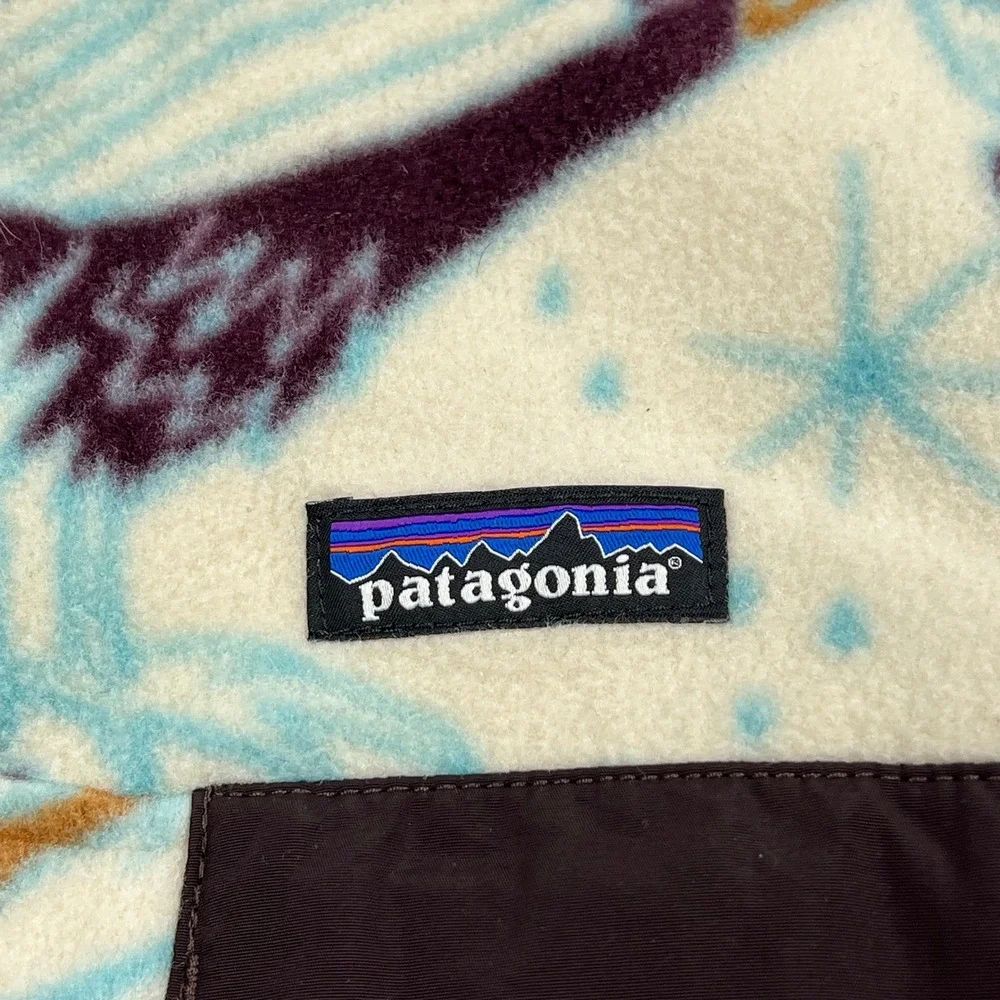 Patagonia Synchilla Snap-T Fleece Pullover Women's Large Harvest Moon Owl 25455